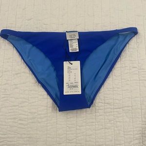 Blue bikini bottom. Never worn. Tags still on. Size 6